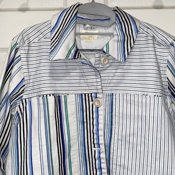 Maeve by Anthropologie Striped Shirt Jacket Womens Size Small - Picture 13 of 16